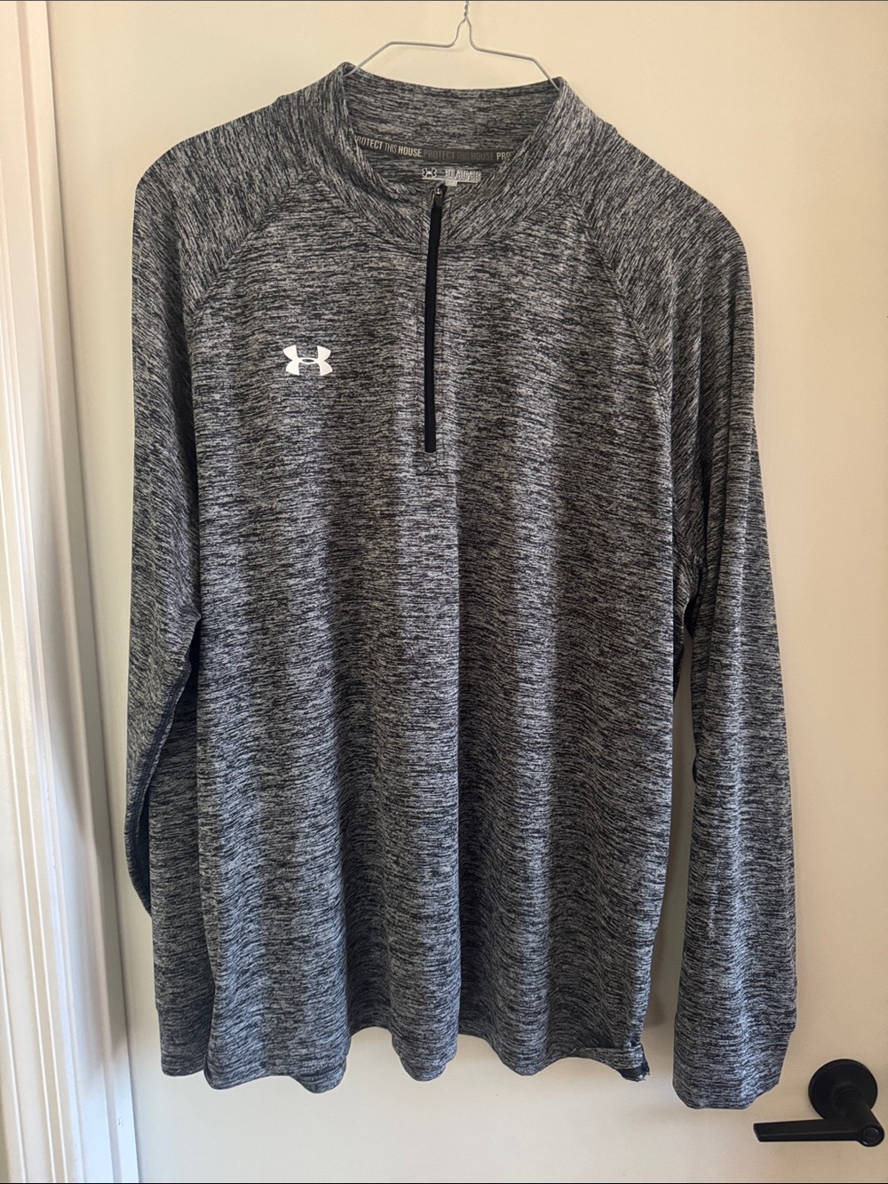 Under Armour Black and Gray Marled HeatGear Loose Tee 3XL